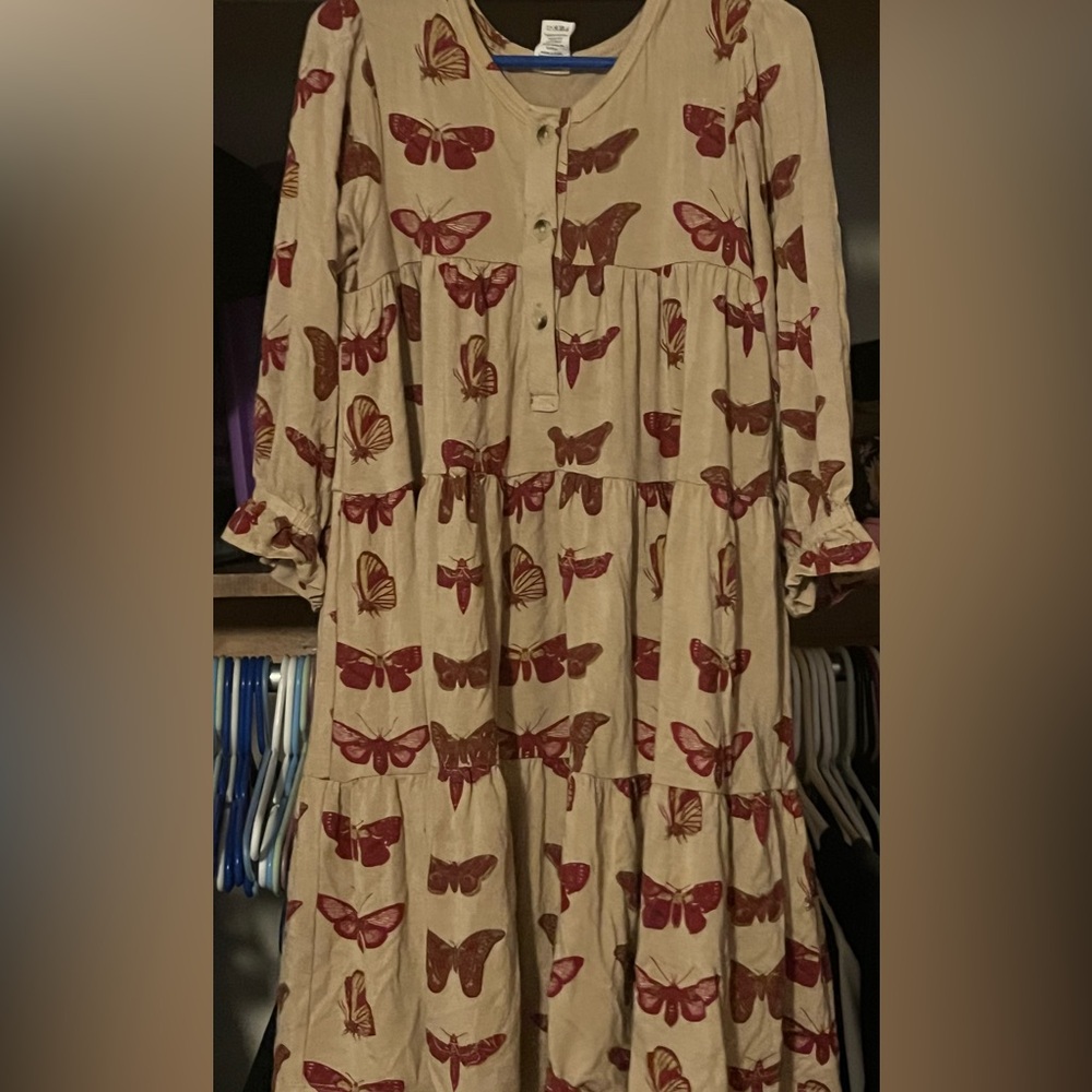 Kate Quinn girls size 4t Bamboo Garnet Moths Prairie Dress
